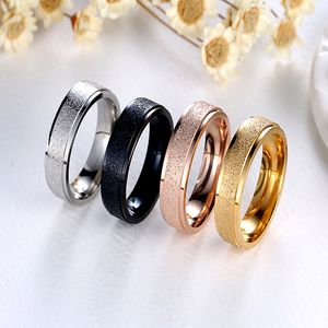 Mattiertes Ringband aus Edelstahl, mattes polnisches Silber, Gold, Damen- und Herrenringe, Modeschmuck, Geschenk von Will und Sandy