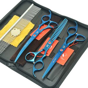 Meisha 7.0" Professional Pet Hair Trimming Tools Set Fish Bone Thinning Scissors Dogs Curved Cutting Shears Pet Supplies HB0232