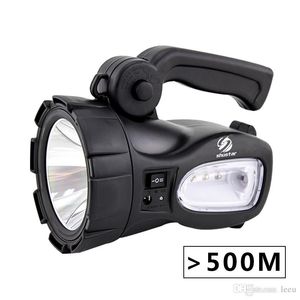 Rechargeable Bright LED Flashlight Torch 20W High powered searchlights Built-in 2300mAh lithium battery Two working modes