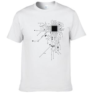 Computer CPU Core Heart T-shirt męska Geek Nerd Freak Hacker PC Gamer Tee Summer Krótki Rękaw T Shirt