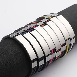 316L Stainless steel Silicone bracelet For Mens & Women Couple Black Silicone Wrap Bangle 2019 Fashion Titanium steel Sport Jewelry in Bulk