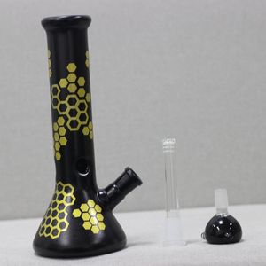 Base de copo de vidro preto Base Bongohs Bubbler Pipes de água espessos de água de vidro Dabber com apanhador de cinzas de 14 mm Shisha 10,6 polegadas