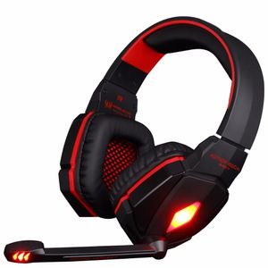 G4000 Gaming Headset 2.2 M Stereo Ses Kablolu Kulaklık Tel Mikrofon Smartphone PC Bilgisayar için Mikrofon LED Gürültü Azaltma