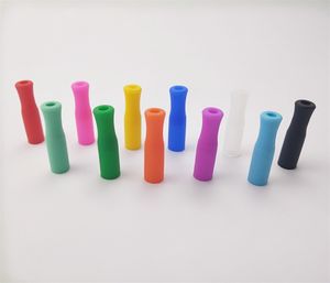 11 Färger Silikon Tips för rostfritt stål Straws Tandkollisionsförebyggande Straws Cover Silicone Straw Tips