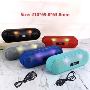 New designer LED TG148 Wireless Bluetooth Speaker 3D Stereo Surround Bass Subwoofer with Mic FM TFCard Aux Portable Waterproof Outdoor