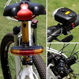 LED cykelcykel Vänd signalriktad bromsljuslampa 8 Ljudhorn för cykling eller vandring T191116