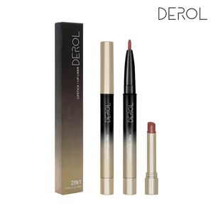 모이스처 라이저 Lipliner 화장품을 지속 DEROL 방수 매트 립스틱 연필 립 라이너 메이크업 윤곽 색조 섹시한 레드 매트 롱