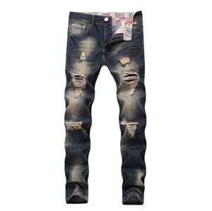 Fashion Men Jeans Slim Casual Elastic Trousers Black Fit Loose Cotton Designer Denim Jeans For Male