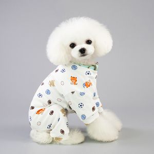 Pigiama per cani tuta semplice carino piccolo animale domestico vestiti per gatti cappotto per cuccioli per cani Chihuahua Pomerania camicia di abbigliamento stampata