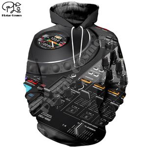 Męskie bluzy bluzy Plstar Cosmos DJ Dysk Disco Drop Music Fashion Casual Tracksuit 3dPrint Zipper / Hoodie / Bluza / Jacket / Mens Womens S