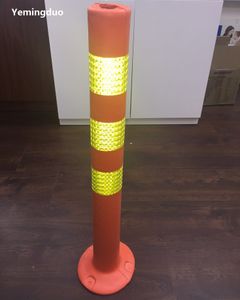 45cm/70cm/75cm Traffic Signal High Reflective Safety Standing Pillars Warning Reflective Plastic Road Sign Reflector Cylinder