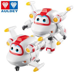 Große Action-Figuren großhandel-AULDEY Super Flügel Karikatur Roboter Held Big Transformation Action Figuren Animation für Kinder Designermarken Jungen Arten Reforming Roboter Spielzeug