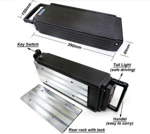 Kostenlose Zollgebühr, 48 V, 25 Ah, Gepäckträgerbatterie, 48 V, 1000 W, Elektrofahrradbatterie. Verwenden Sie ein SANYO 3500 MAH-Zellen-30-A-BMS-Ladegerät mit 54,6 V und 2 A