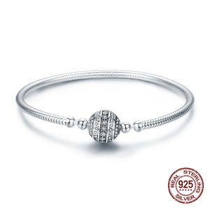 womak fit original Pandora charm bracelet pendant making 925 sterling silver snake chain woman sterling silver bangle jewelry CX200612