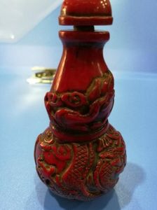 Collection China Folk old beautifully carved Chinese Red Coral snuff bottle 3