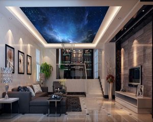 HD Fantasy Steryo Starry Sky Sky Seiling Frescoes 3D سقف الجداريات الخلفية 3D الأسقف