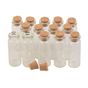 Małe szklane butelki rzemieślnicze z korkami Mini perfumy butelki 100 sztuk 22 * ​​55 * 12.5mm 12ml