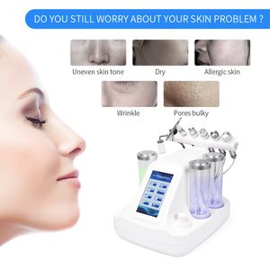 6 W 1 Małe Pęcherzyki Ultradźwiękowe RF Hydra Głębokie Facial Ance Por Cleaner Masaż Masaż Maszyna Bio Light Care