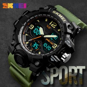SKMEI Fashion Casual Sport Watch Uomo Digital Chrono 5Bar Orologi impermeabili Dual Display Orologi da polso Relogio Masculino 1327188S