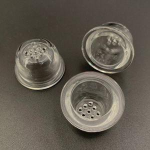 Glass Screen Bowl for Silicone Smoking Pipe Honeycomb Dish for Spoon High Borosilicate Mesh Bowls Smoke Accessories