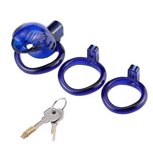 Male Chastity Device With 3Size Penis Ring Plastic Cock Cages Bird Cage Lock/Belt Adult Game Peniss BDSM Sex toy for Men