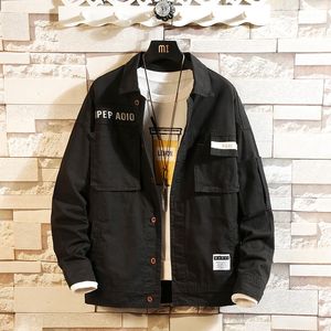 ファッション - ジャケットの男性迷彩ジャケット春秋のウインドブレーカー日本の街路壁のオーバーコートブランドの服のアウターウェア