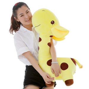 Dorimytrader Lovely Soft Animal Giraffe Plush Doll Duży Cartoon Jeleni Zabawki Poduszki Dla Dzieci Prezent 28inch 70cm Dy50624
