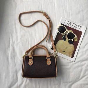 Wholesale new mini boston bags Canvas genuine leather lady messenger bag phone purse fashion satchel nano pillow shoulder bag handbag