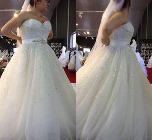 Setwell Plus Size Vestido De Noiva Querida De Cristal Beading Lantejoula Vestidos De Casamento Custom Made Vestidos De Noiva Vestido De Noiva