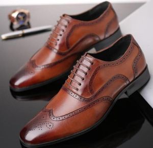 2024 Men's Formal Shoes Office Social Projektant Wedding Luksus Elegancka sukienka męska Rozmiar 38-48 B63