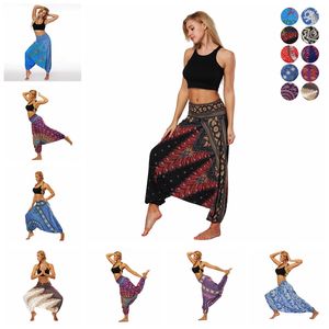 Spot Pants European fashion printing casual loose comfortable high waist yoga dance trousers support mixed batch