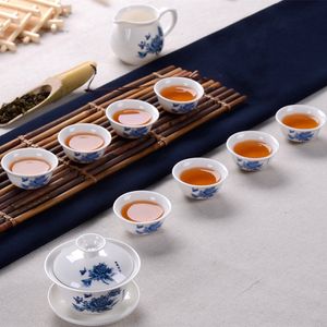 Çin Kung Fu Çay Seti Drinkware Mor Kil Seramik Çaydanlık Bardak Tureen Demlik Çay Tepsisi Chahai Tercih Edilen