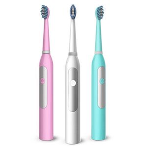 Roterande elektrisk tandborste Ingen uppladdningsbar med 2 borsthuvud Batteri Tandborste Tänder Borste Oral Hygien-tandborste