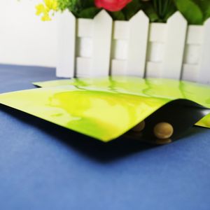 Frete grátis 200 pçs / lote X 10x15 cm verde aluminizado mylar ping bolso-folha de alumínio saco de embalagem de alimentos plana e seca, bolsa selada aberta a quente