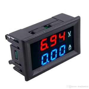 Neues DC 100V 10A Voltmeter Amperemeter Blau + Rot LED Digital Volt Messgerät