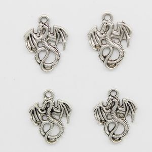 100 pçs/lote Pterossauros dragão Tibet Prata encantos pingentes Jóias DIY Para Colar Pulseira Brincos Estilo Retro 21*16mm