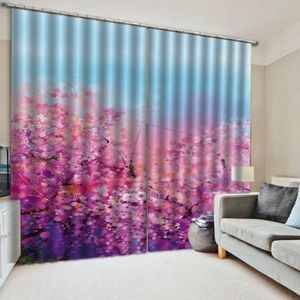 3d Cortina Quarto colorido das flores da fantasia Artístico Conceito personalizado Sala Quarto lindamente decorado Cortinas