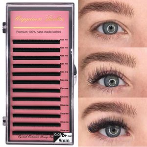 HPness Eyelash Extension Training Academy Lashes 12 linjer blandad längd Mycket mjuk Korea Silkvolym fransar