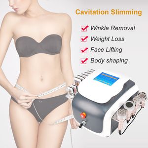 Multifuncional cavitação emagrecimento vácuo RF máquina de lipo ultra-som a laser máquina de cavitação gordura emagrecimento pele aperto máquina facial