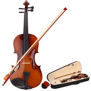 Venta al por mayor de ¡En stock! EE. UU. Envío gratis Nuevo 4/4 Tamaño completo Guitarra de violín acústico con estuche Bow Rosin