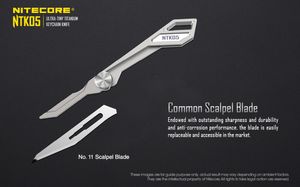 NITECORE NTK05 البسيطة التيتانيوم المساعدة سلسلة المفاتيح سكين محمول EDC التخييم أداة صغيرة قابلة للطي قطع سكين جيب