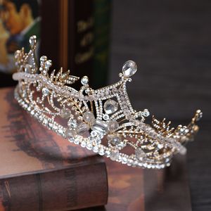 Corone nuziali Cristalli Bling Accessori per capelli Corona nuziale Strass Tiara nuziale Accessori per feste di matrimonio 2822