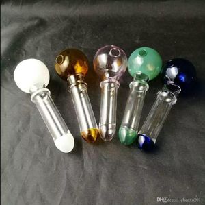 Tubos de vidro por atacado Tubo de vidro Queimadores de óleo de vidro Tubos com diferentes cores balanceadores Tubos de água Cachimbos de água Bongos de vidro