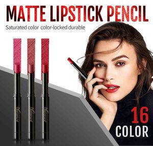 NICEFACE 16 Farben Matte Lippenstiftstift für Lippen Wasserdichter, langlebiger, nährender Lippenstift-Tönung Nude Cosmetics Lippenstift-Make-up-Set