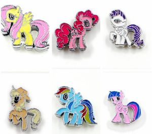 100 pz/lotto 8mm mix stili cavallo pony charms per diapositive, adatto per fai da te 8MM braccialetto in pelle braccialetto portachiavi