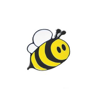 Sıcak satış sevimli mutlu bumblebee bal arı şapka yaka pimleri emaye pim kıyafetler ve çantalar için dekorasyon yaka pim rozeti