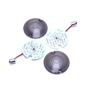 Freeshipping 2X 30 SMD LED Moto 1156 Pannello indicatori di direzione posteriori Lampadina con 2 paralumi per Harley Davidson Touring Rosso / Ambra Illuminazione