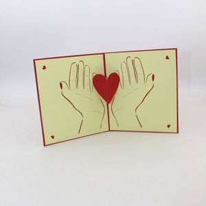 3D Handmade Heart Love Paper Greeting Cards Valentine's Mother's Day Nauczyciel Dziękujemy Karta Dla Mamy świąteczne Dostawy Party