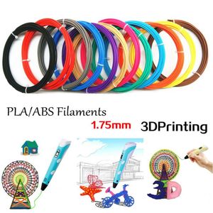 3D خيوط طابعة ABS / PLA 1.75mm المواد البلاستيكية 5M / 10M ل3D قلم الرسم والطباعة اللعب DIY الطباعة رسم القلم