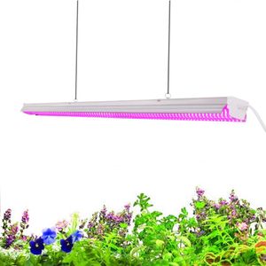 64W 4FT Plant Growth Light -T5 LED Integrated Lamp Fixture Plug and Play - Full Spectrum for Indoor Plants Flowers Growing